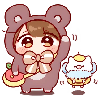 👋 emoji Кума-чан @Nyasticks Telegram sticker 5 of 25