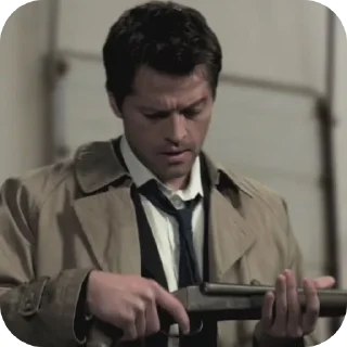 ✋ emoji Castiel | Supernatural @MacraniFilms Telegram sticker 18 of 33