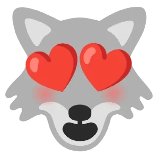 😍 emoji Awoo-ing around 1 Telegram sticker 20 of 118
