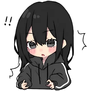 😦 emoji ꒰.  ◜ ˕◝ ꒱ はい   ┈   @Kenai_1 Telegram sticker 6 of 8
