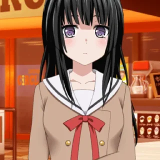 😶 emoji Rinko Shirokane | @strawberrymilkiss Telegram sticker 24 of 39