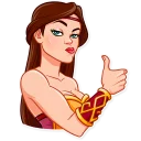 👍 emoji Warrior Queen Telegram sticker 3 of 35