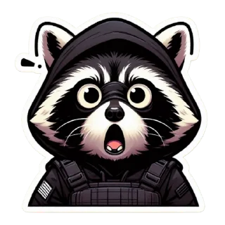 🐱 emoji Raccoon Warrior 🦝🪖@AUDI_32 Telegram sticker 14 of 70