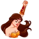 ✊️ emoji Warrior Queen Telegram sticker 13 of 35