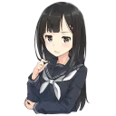 😦 emoji Аниме Тян Telegram sticker 5 of 8