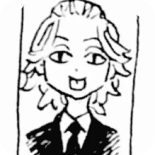 🙂 emoji Manjiro Sano (Mikey) Telegram sticker 13 of 120