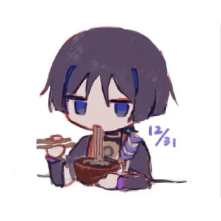 ☂ emoji «Scaramouche» (＃＞＜) Telegram sticker 18 of 35