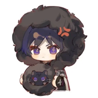 ☂ emoji «Scaramouche» (＃＞＜) Telegram sticker 6 of 35
