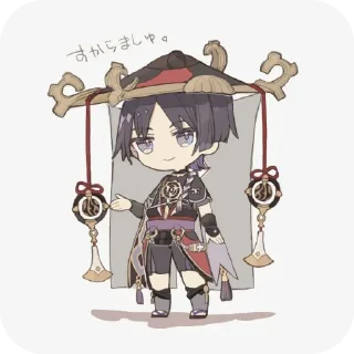 ☂ emoji «Scaramouche» (＃＞＜) Telegram sticker 17 of 35