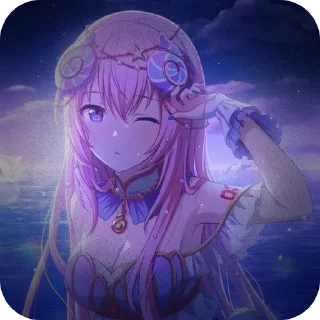 👄 emoji ⊹𝆹𝅥𝆹𝅥Megurine Luka𝆹𝅥𝆹𝅥⊹ Telegram sticker 6 of 31