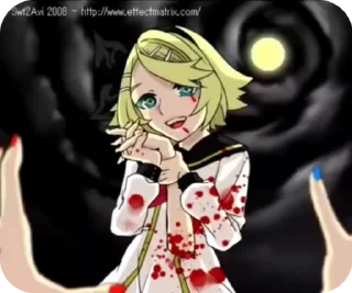 🥰 emoji Fear Garden (Kagamine Rin) Telegram sticker 23 of 29