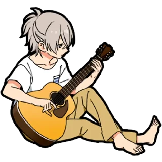 🎸 emoji Хаката-кун @nyasticks Telegram sticker 16 of 24