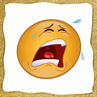 😭 emoji Живые эмоции @Elena_stickers Telegram sticker 17 of 49