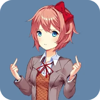 🖕 emoji DDLCSHIT😨 :: @MixaCute🥰 Telegram sticker 11 of 118