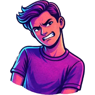 😡 emoji RETROWAVE (by R|S Music) Telegram sticker 20 of 52