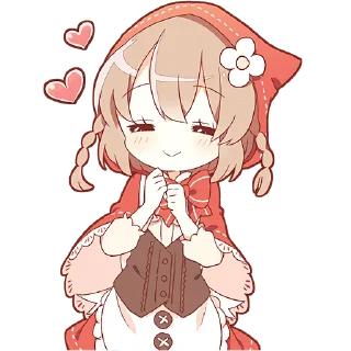 🥰 emoji Шапочка и Волчёнок @Nyasticks Telegram sticker 21 of 41