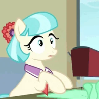 😊 emoji Coco Pommel | @MLP_AnimatedStickers Telegram sticker 15 of 17