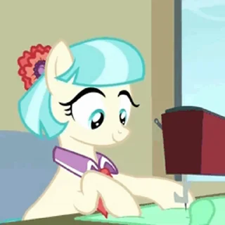 😊 emoji Coco Pommel | @MLP_AnimatedStickers Telegram sticker 14 of 17