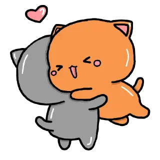 ❤️ emoji Котя и Лися Telegram sticker 12 of 38