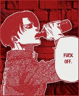 😒 emoji Retro Levi (by @yukan_ni ) Telegram sticker 9 of 50