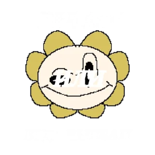 Sticker from Deltarune and undertale memes