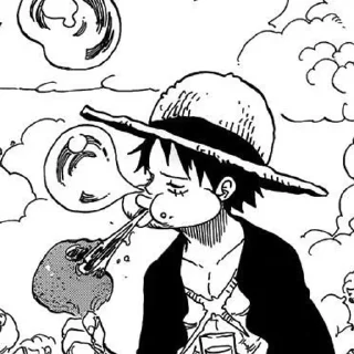 😪 emoji Luffy @anime_sticks Telegram sticker 6 of 30