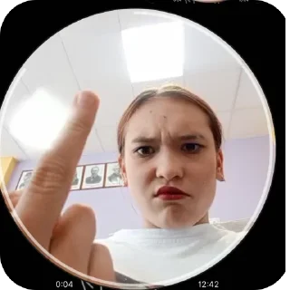 🖕 emoji Ксюша Telegram sticker 10 of 22