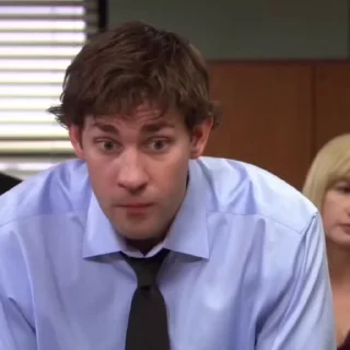 😧 emoji Jim Halpert 👀 Telegram sticker 14 of 77