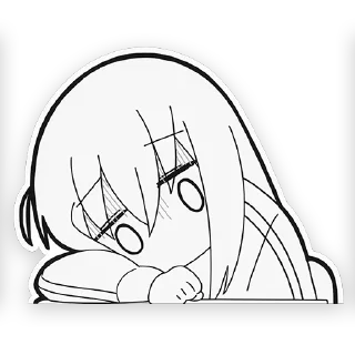 😢 emoji Hitori Gotou Telegram sticker 12 of 13