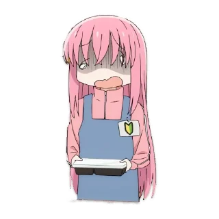 😓 emoji Hitori Gotou Telegram sticker 9 of 13