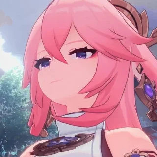🤍 emoji Яэ Мико хот Telegram sticker 20 of 36