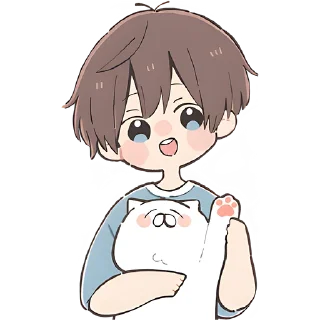 ✋ emoji Анимешный мальчик @Nyasticks Telegram sticker 24 of 42