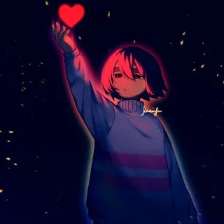 ❤️ emoji Frisk by : @stickers_undertale Telegram sticker 14 of 22