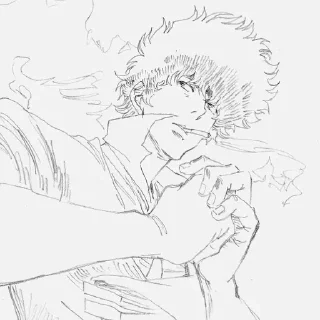 🚬 emoji Spike Spiegel @kanikitto @thelasnochess Telegram sticker 10 of 81