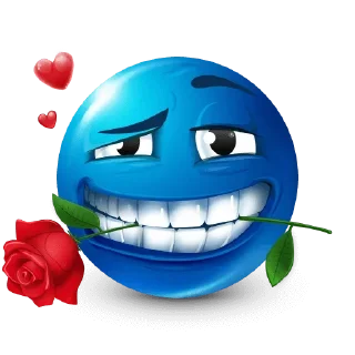 💙 emoji Blue face emoji @xkysluv Telegram sticker 8 of 101