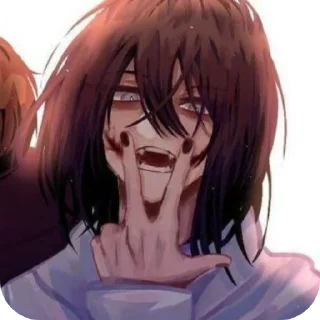 👄 emoji Jeff the killer `` @bl00d1Xe Telegram sticker 12 of 60