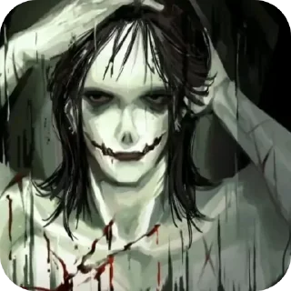 😌 emoji Jeff the killer `` @bl00d1Xe Telegram sticker 22 of 60