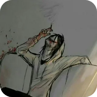 🚬 emoji Jeff the killer `` @bl00d1Xe Telegram sticker 8 of 60
