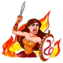 😤 emoji Warrior Queen Telegram sticker 21 of 35