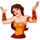 🤷‍♀️ emoji Warrior Queen Telegram sticker 7 of 35