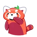 😳 emoji RRRed Panda Telegram sticker 14 of 28