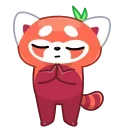 🧘‍♂️ emoji RRRed Panda Telegram sticker 18 of 28