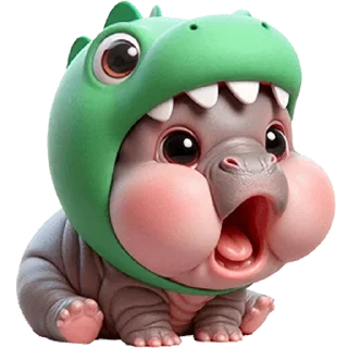 😱 emoji Бегемотики: @Pea4_stickerbot Telegram sticker 3 of 32
