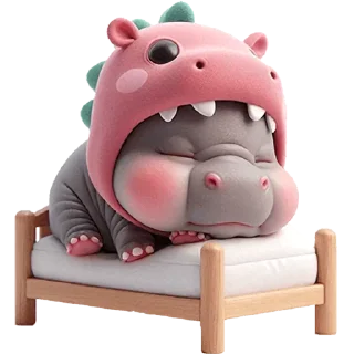 😴 emoji Бегемотики: @Pea4_stickerbot Telegram sticker 20 of 32