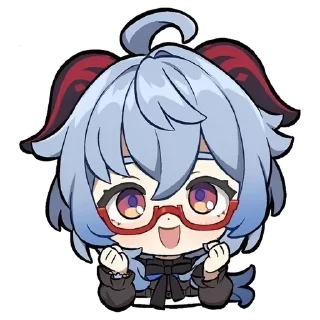 ❄️ emoji ٬٬ ࣪𒀭🫐ᯤ ࣪◜｡ ࣪⊹ ganyu!🐐𓂅⌗ Telegram sticker 2 of 56