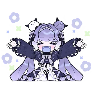 🥳 emoji Ленивая-тян @Nyasticks Telegram sticker 16 of 29