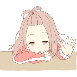 🖐 emoji Ленивая тян @nyasticks Telegram sticker 13 of 26