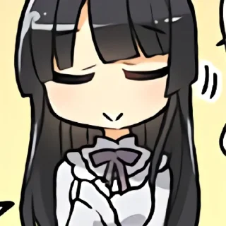 😌 emoji Rinko Shirokane | @strawberrymilkiss Telegram sticker 11 of 39