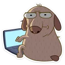 💻 emoji Diggy Dog loves memes Telegram sticker 20 of 41