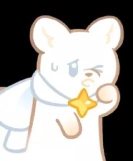 🥲 emoji Cream Ferret Cookie🤍☁️ Telegram sticker 17 of 45